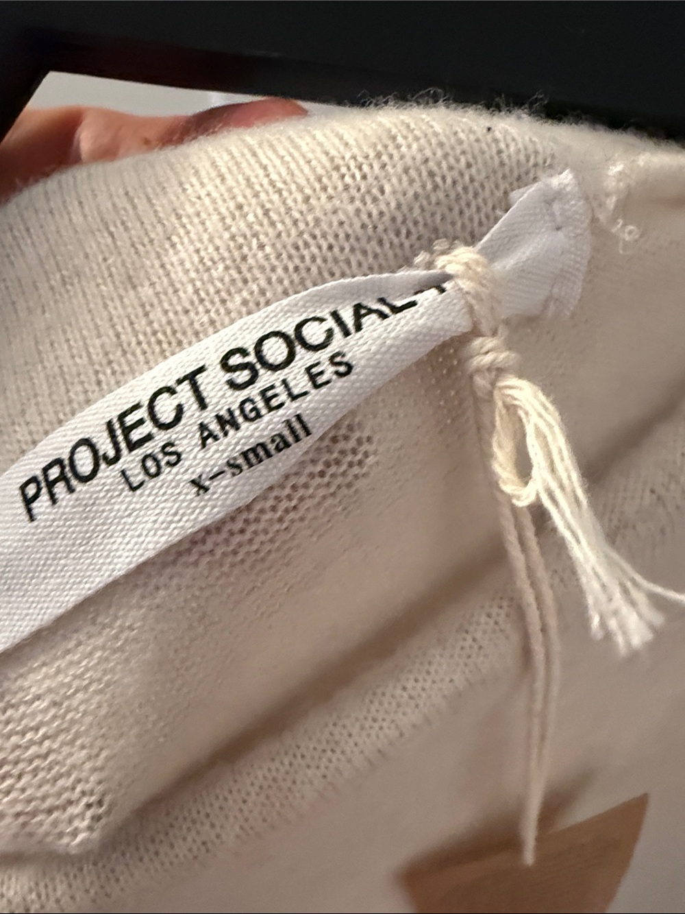 NWT Project Social T oatmeal crewneck pullover XS roomy  Could def fit a small - Picture 5 of 6